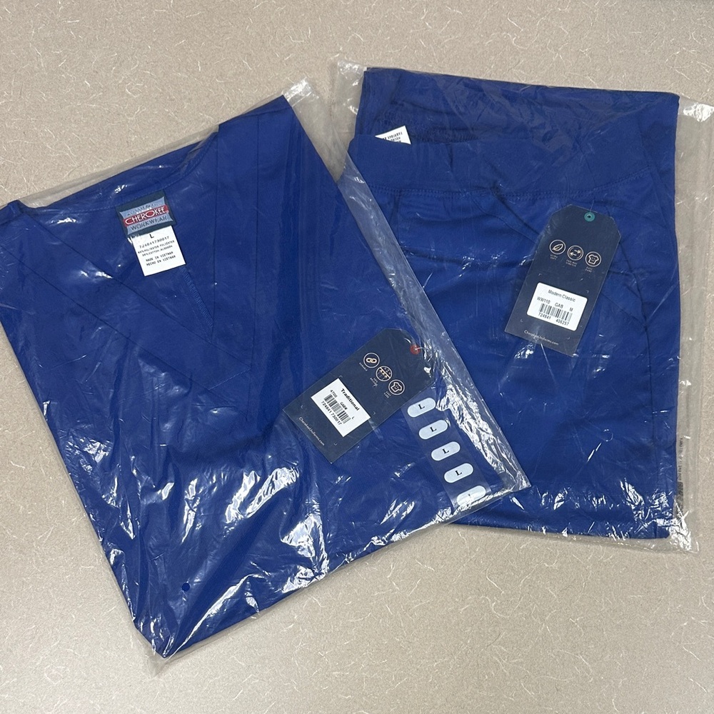 Cherokee Royal Blue Medical Scrub Set